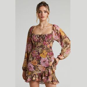 Showpo Floral Mini Dress - Multicolor